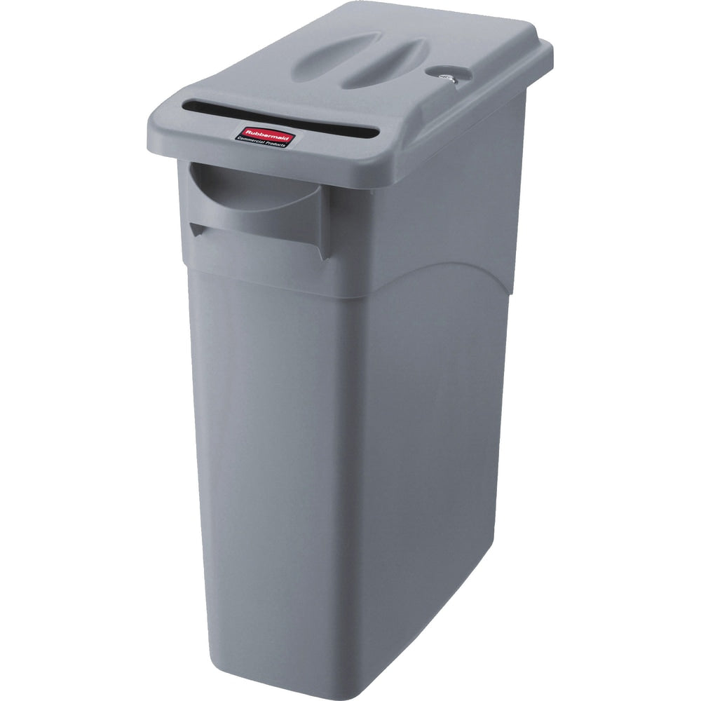Rubbermaid Commercial Slim Jim Confidential Secure Container, 31inH x 11inW x 20inL, Gray