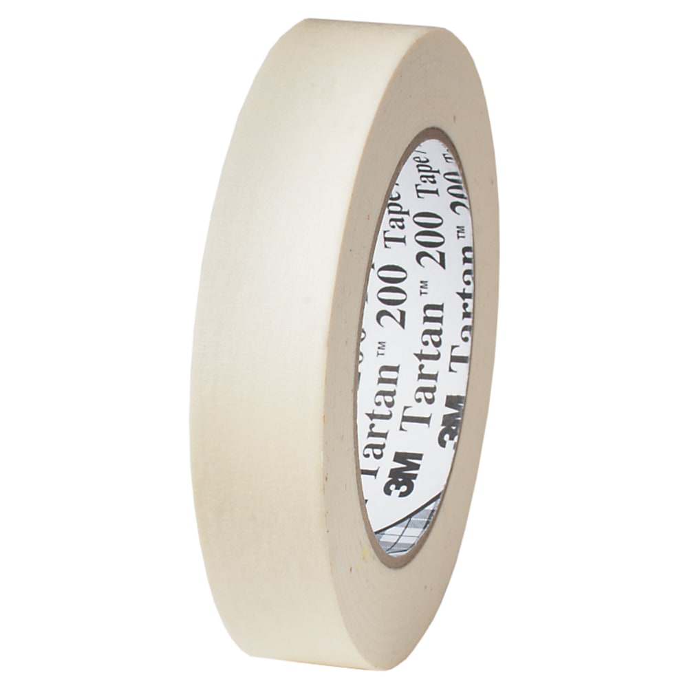 3M 200 Masking Tape, 2in x 60 Yd., Natural, Case Of 24