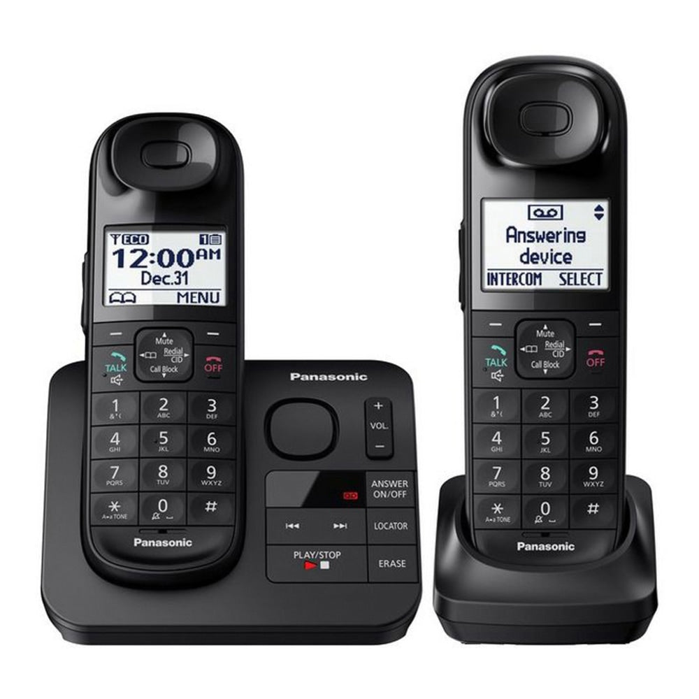 Panasonic DECT 6.0 Cordless Phone With Answering Machine And 2 Handsets, KX-TGL432B