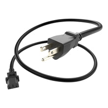 Load image into Gallery viewer, Unirise - Power cable - NEMA 5-15P to IEC 60320 C13 - AC 125 V - 10 A - 3 ft - molded - black - North America