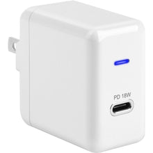 Load image into Gallery viewer, 4XEM USB-C 18W Wall Charger - 18 W - 120 V AC, 230 V AC Input - 5 V DC/3 A, 9 V DC, 12 V DC Output