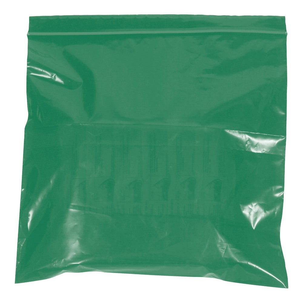 Office Depot Brand 2 Mil Colored Reclosable Poly Bags, 3in x 5in, Green, Case Of 1000