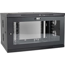 Load image into Gallery viewer, Tripp Lite 9U Wallmount Rack Enclosure Wide Cable Management Acrylic Window - For Server, LAN Switch, Patch Panel - 9U Rack Height x 19in Rack Width x 20.50in Rack Depth - Wall Mountable - Black Powder Coat