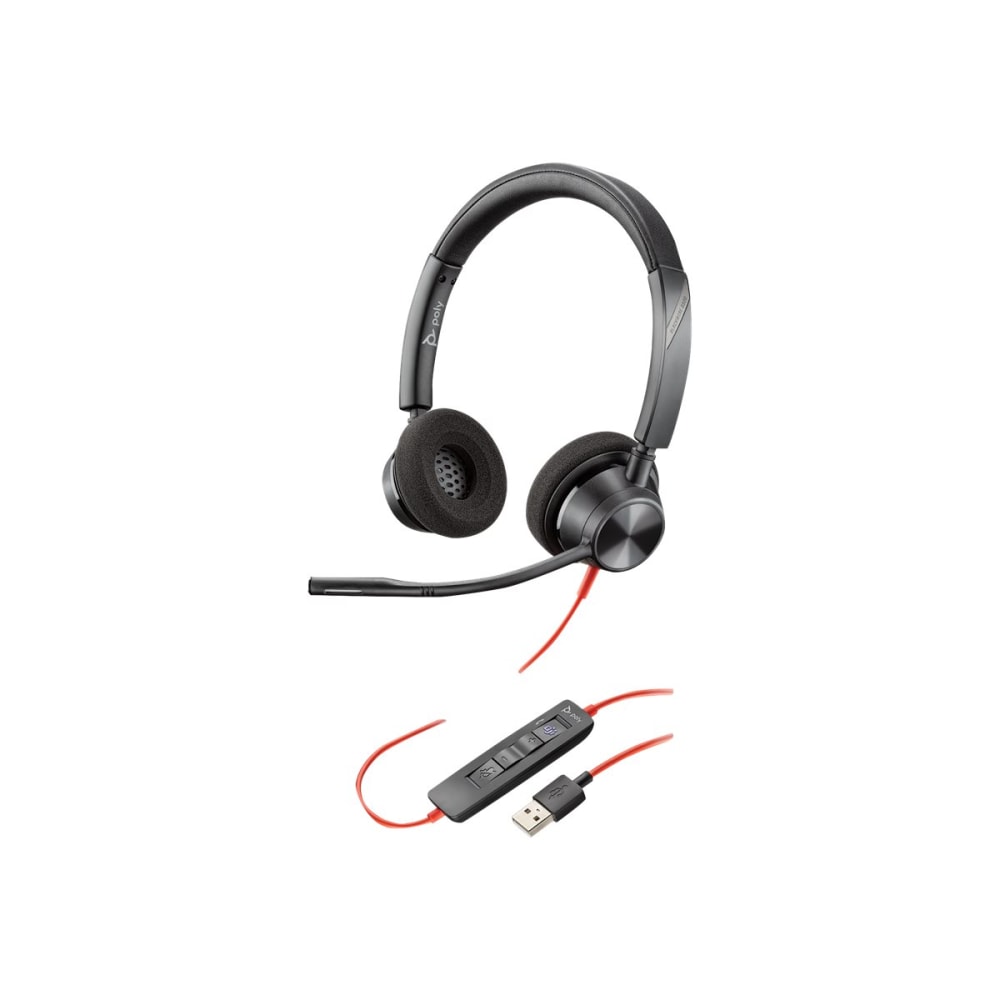 Poly Blackwire 3320-M - Microsoft Teams - 3300 Series - headset - on-ear - wired - USB-A - Certified for Microsoft Teams