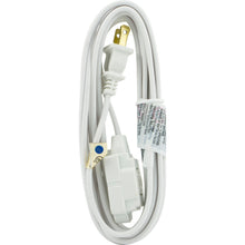 Load image into Gallery viewer, GE 3 Outlet Polarized Extension Cord, 9ft Long Cord, White, 51947