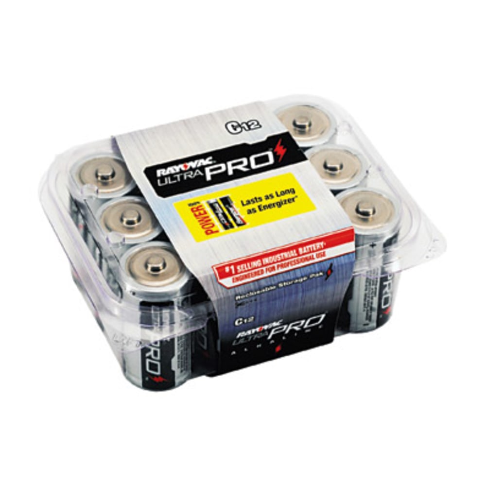 Rayovac Ultra Pro Alkaline C Batteries - For Multipurpose - C - 1.5 V DC - Alkaline - 12 / Pack