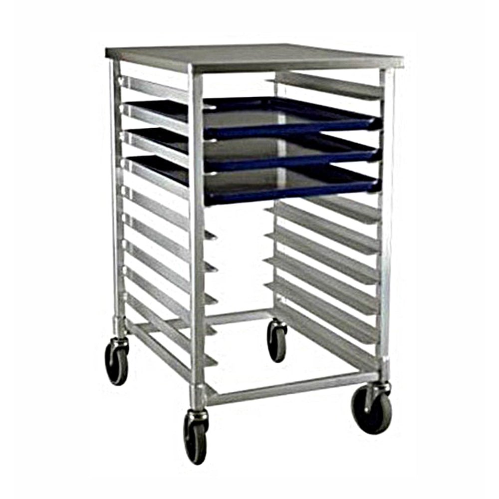 New Age Industrial Half-Size Mobile Bun Rack With Worktop, 38inH x 20-3/8inW x 26inD, Stainless