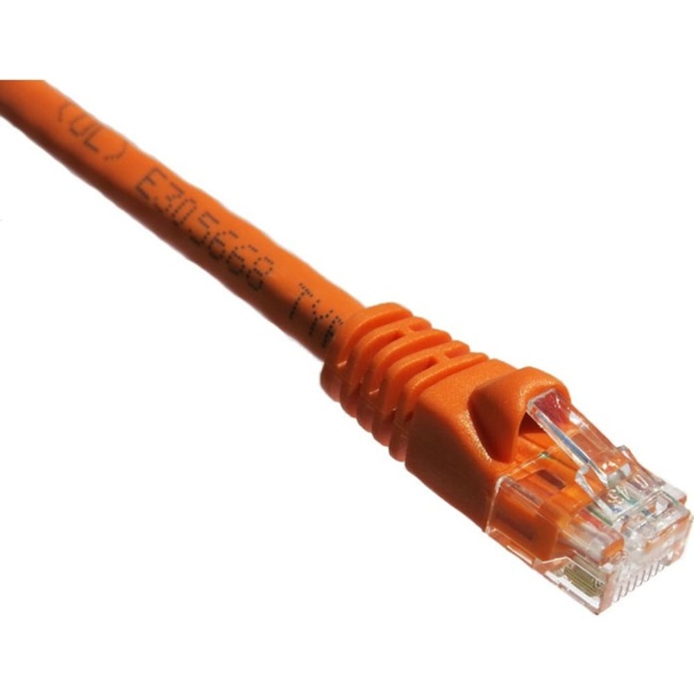 Axiom 50FT CAT5E 350mhz Patch Cable Molded Boot (Orange) - Category 5e for Network Device - Patch Cable - 50 ft - 1 x - 1 x - Gold-plated Contacts - Orange
