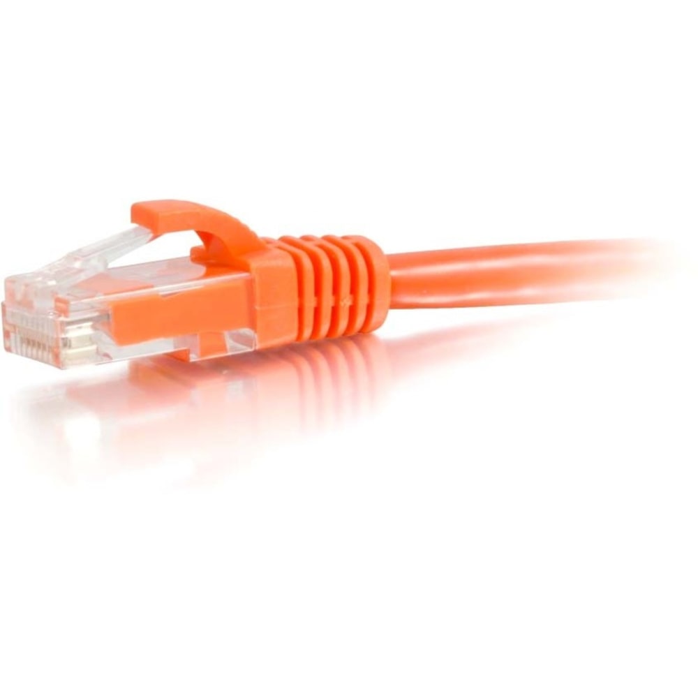 C2G 6in Cat5e Snagless Unshielded (UTP) Network Patch Cable - Orange - Category 5e for Network Device - RJ-45 Male - RJ-45 Male - 6in - Orange