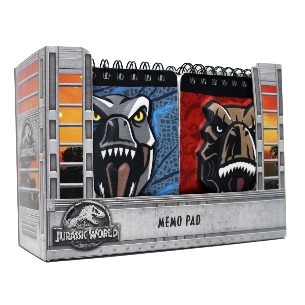Inkology Memo Pads, Jurassic World 3-D Molded, 6-1/2in x 5in, 60 Sheets, Pack Of 8 Memo Pads