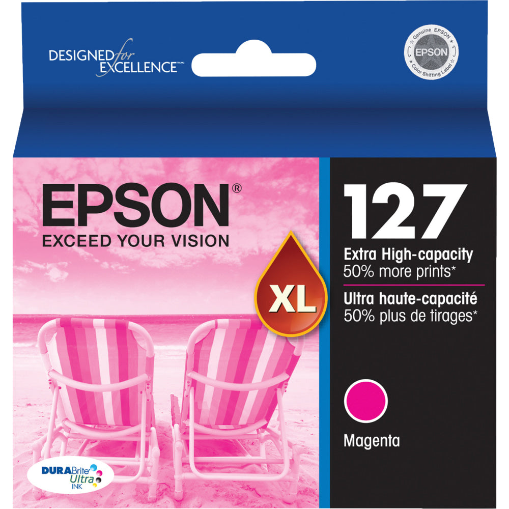 Epson 127 DuraBrite Ultra Magenta Ink Cartridge; T127320-S