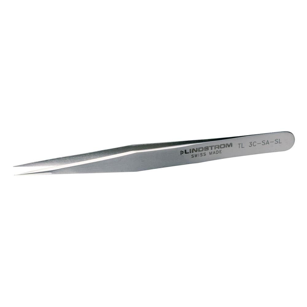 Tweezers, Tweezer Type: Precision , Pattern: 3C-SA , Material: Steel , Tip Type: Straight , Tip Shape: Pointed , Overall Length (Decimal Inch): 4.3300