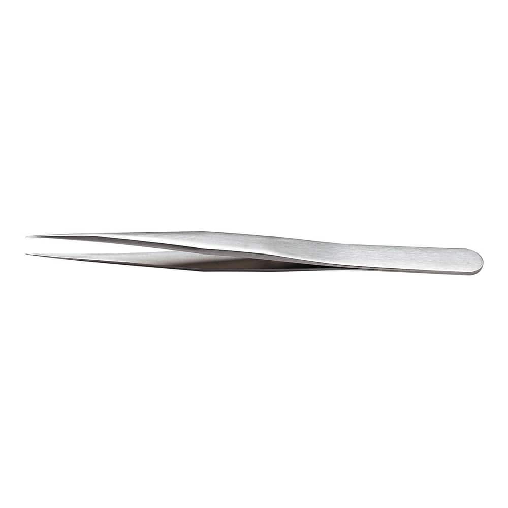 Tweezers, Tweezer Type: Precision , Pattern: 1-SA , Material: Steel , Tip Type: Straight , Tip Shape: Pointed , Overall Length (Decimal Inch): 4.7500